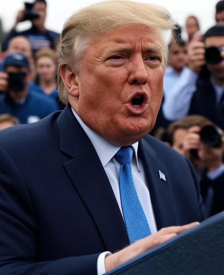 Donald Trump speaking at an event