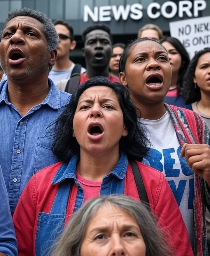 Protesters Outside News Corp