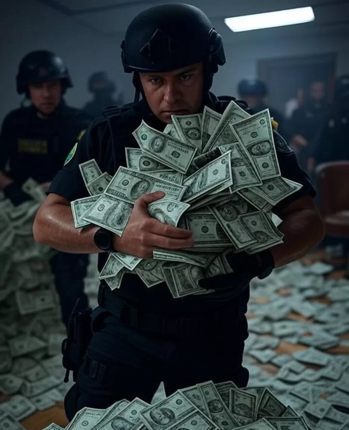 Police seizing cash