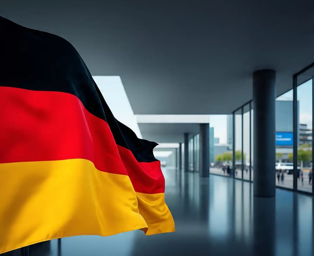 German flag and economy