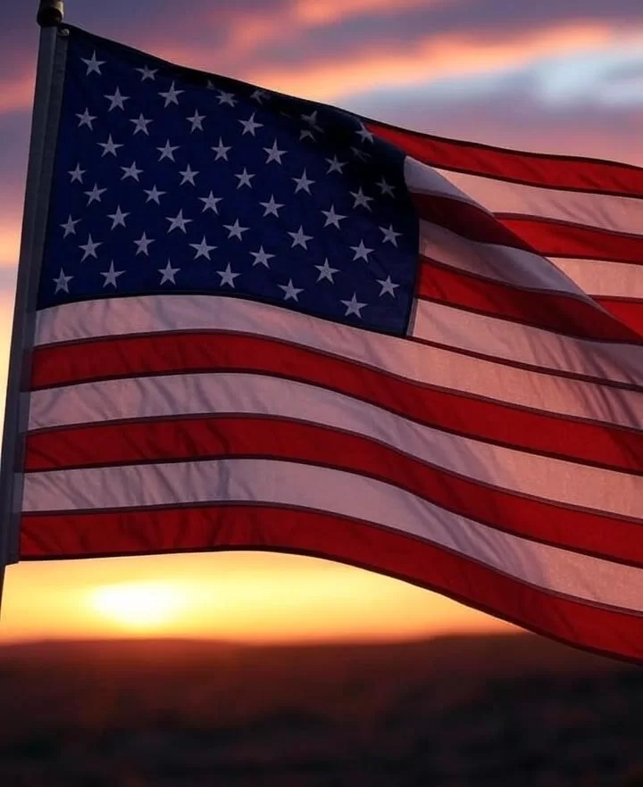 American flag symbolizing free speech