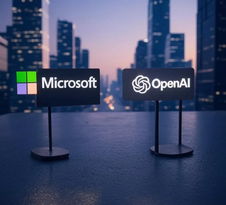 Microsoft and OpenAI logos
